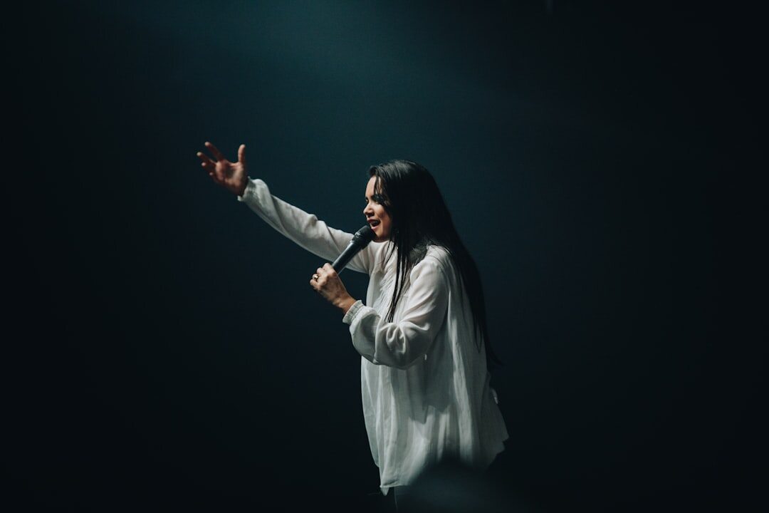 female singer on stage